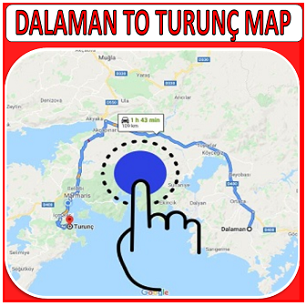 Dalaman to Turunç Map